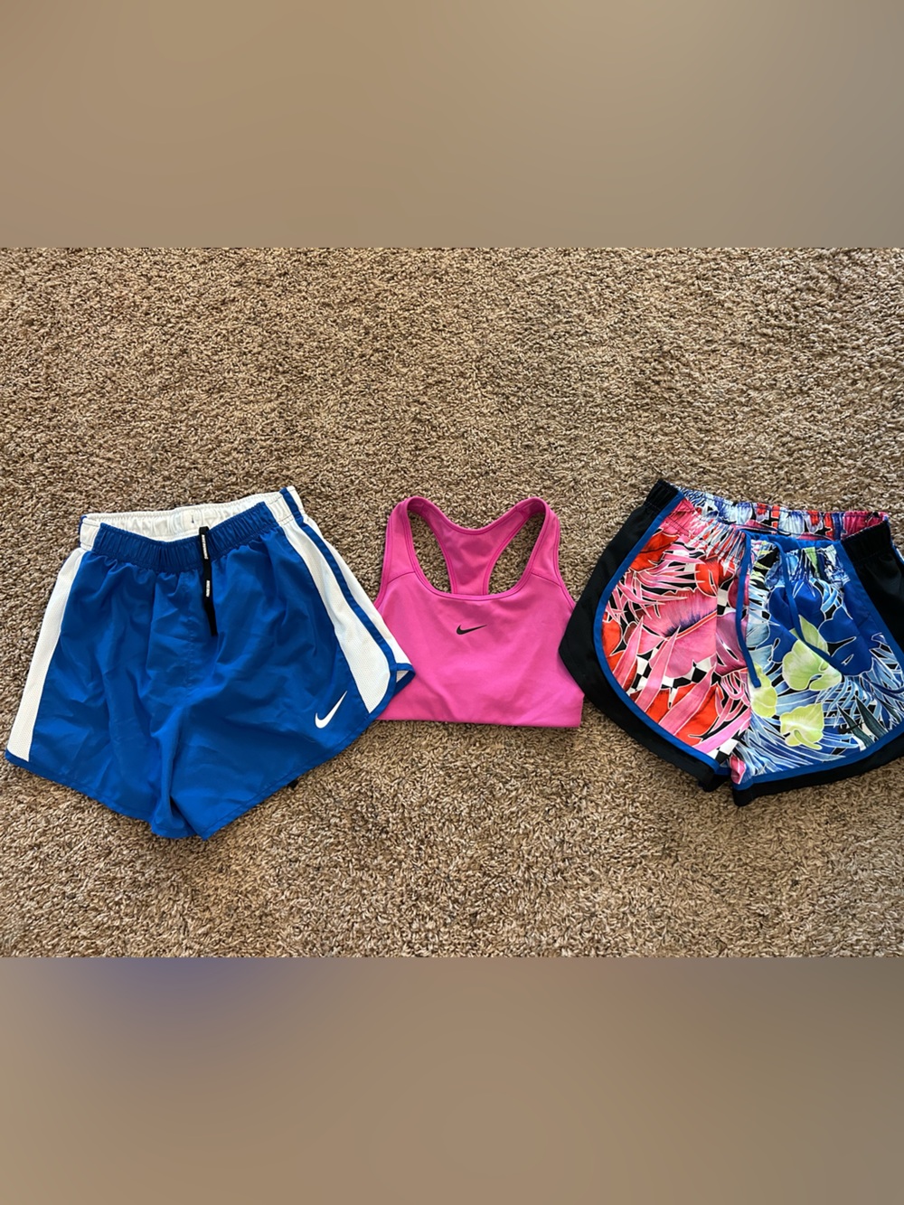 Women’s small Nike lot of three shorts and shorts bra